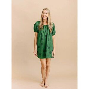 La Paloma Women's Parker House Dress in Evergreen Dot Size XS/S